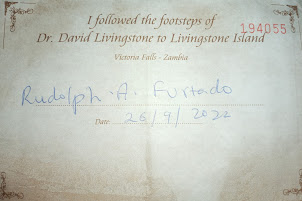 Certificate given for doing " Devil's Pool " dip and the walk to Livingstone Island in Zambia.