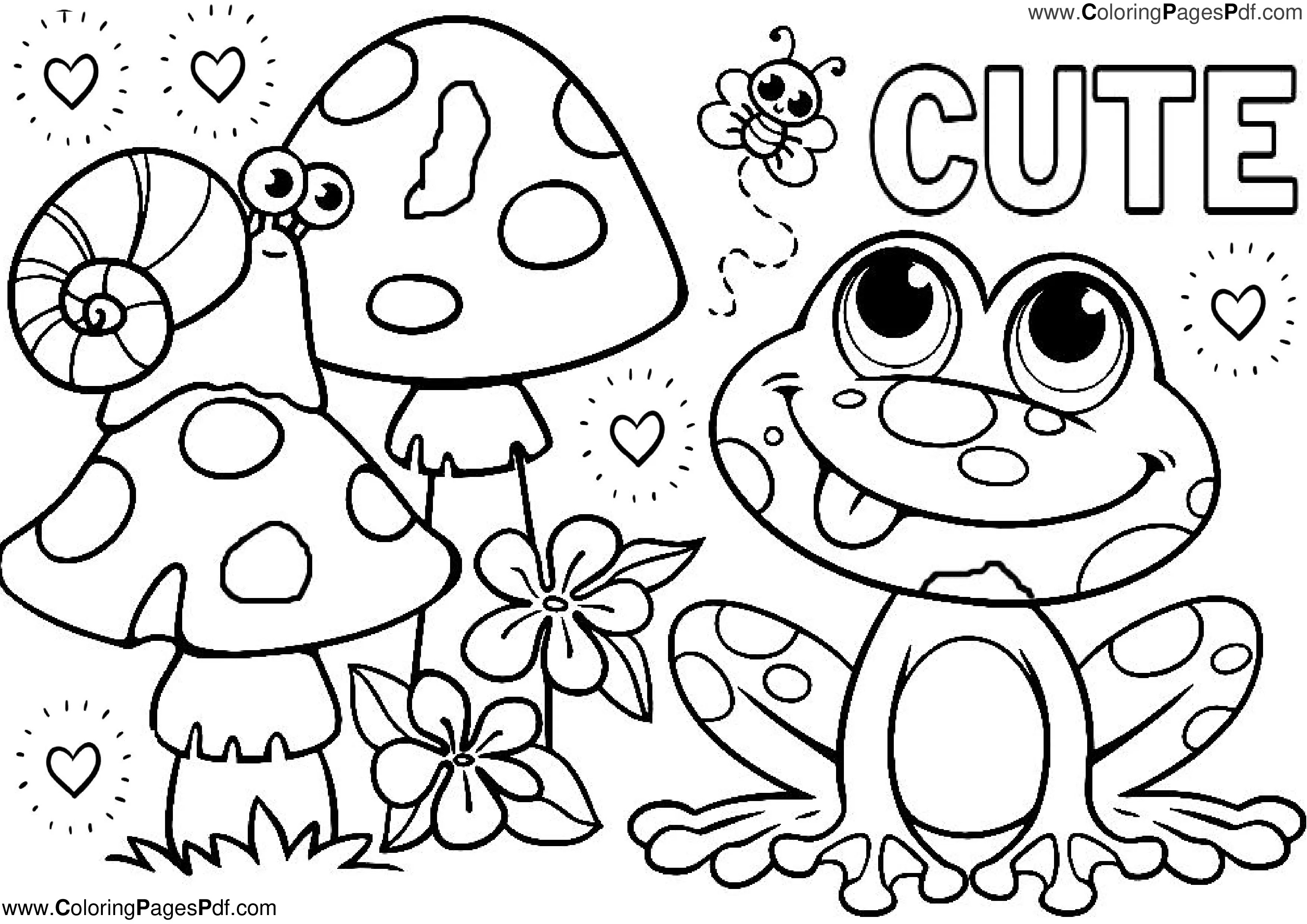Preschool frog coloring pages