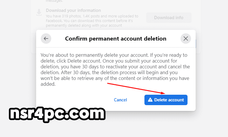 how to delete facebook account on computer 2022
