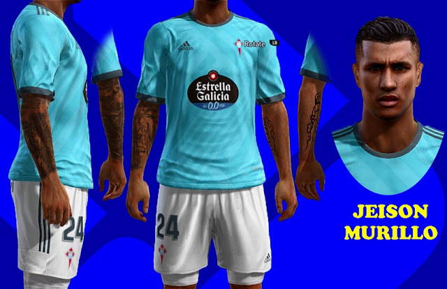 Jeison Murillo Face + Tattoo For PES 2013