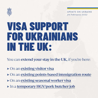 Ukraine extension of all visas Priti Patel