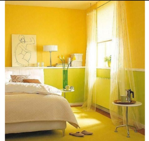 bedroom paint two colors