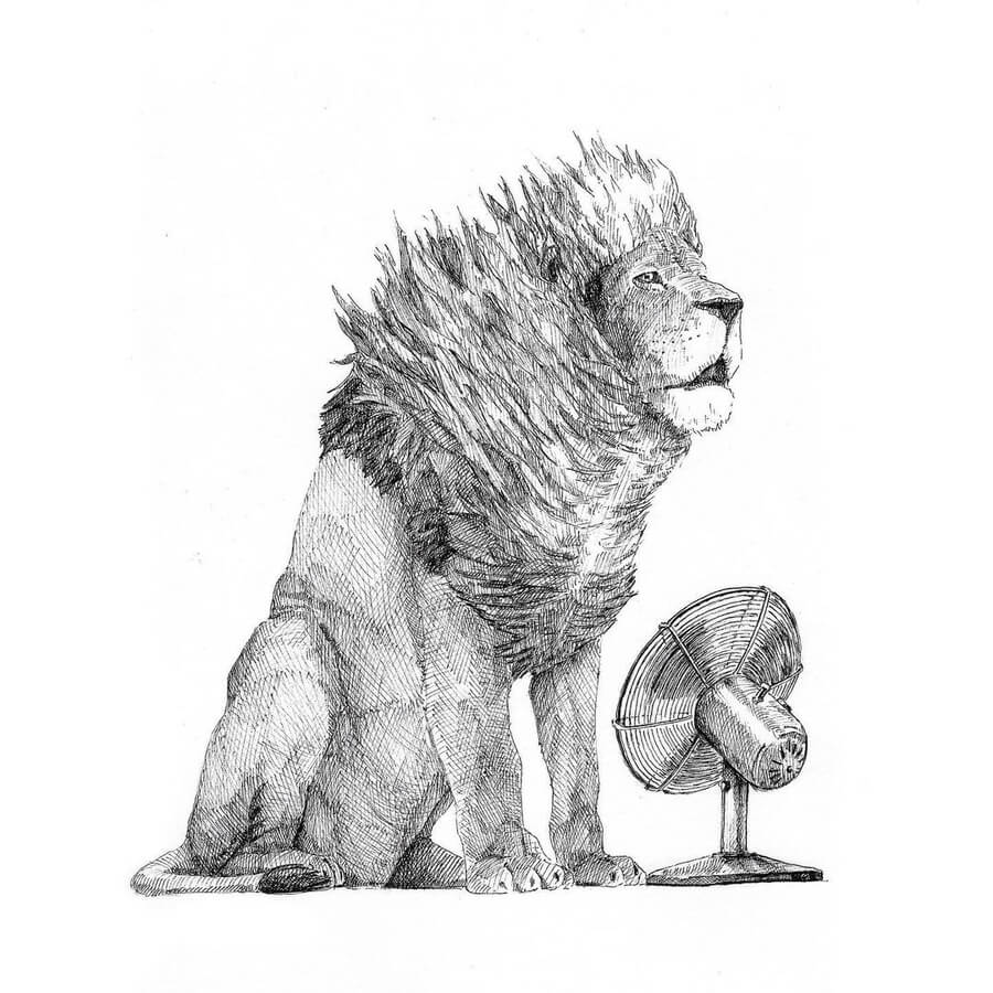 04-The-lion-cooling-down-Guillaume-Piot-www-designstack-co