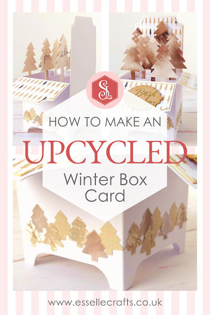 Upcycled Winter Tree Box Card by Esselle Crafts