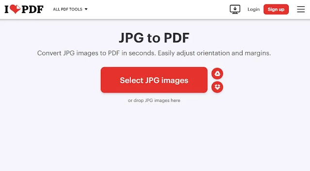 موقع iLovePDF، أداة تحويل الصور إلى PDF أونلاين