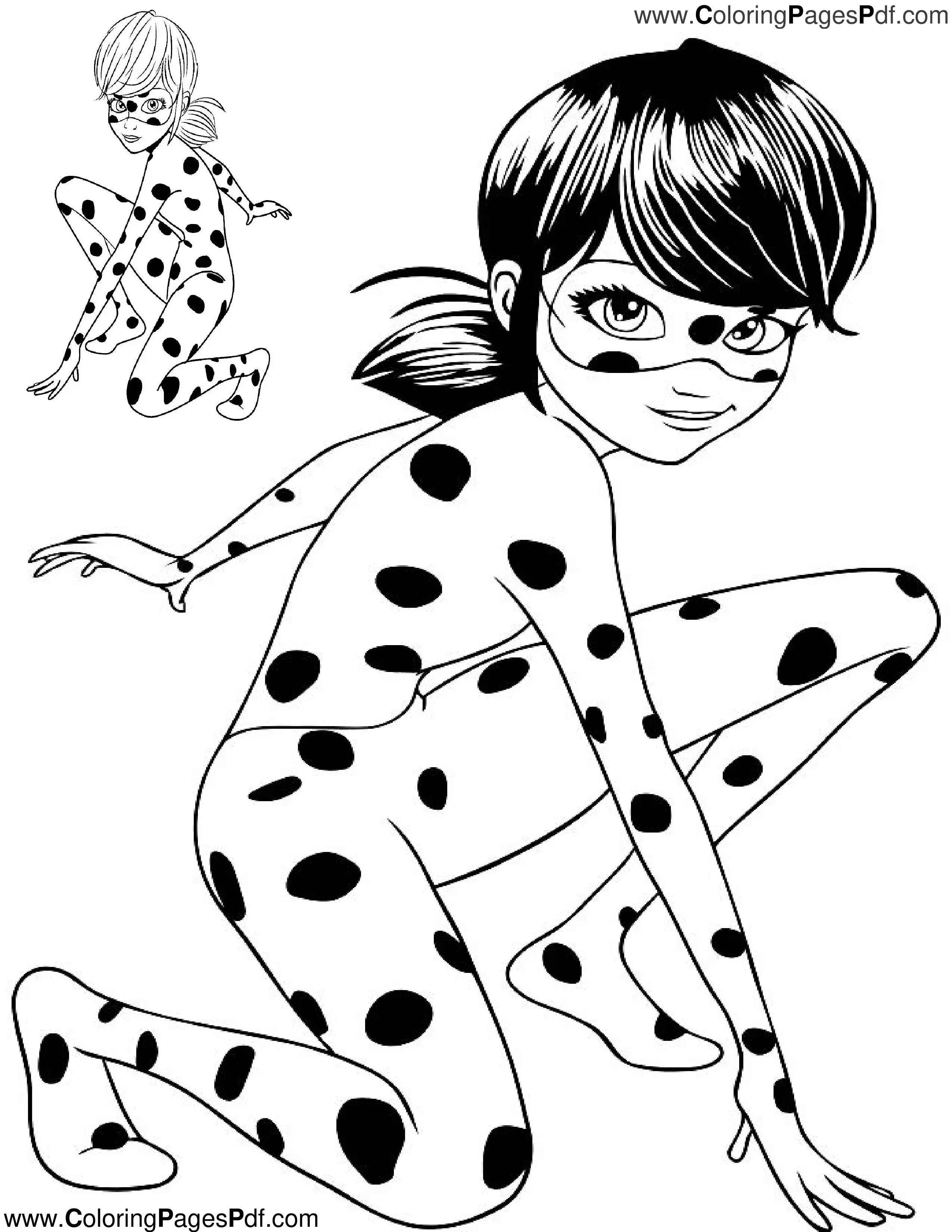 Free miraculous ladybug coloring pages