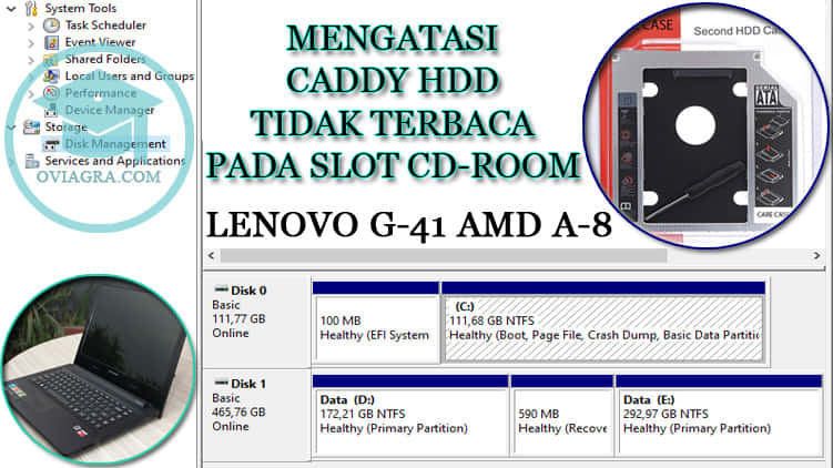 Mengatasi Masalah Caddy HDD-SSD Tidak Terbaca Pada Laptop