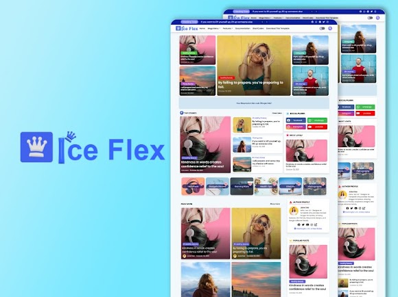 IceFlex - Clean & UI Blogger Template - Blogger Template 2023