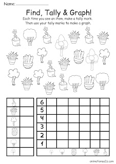 Find tally graph plants trees worksheet