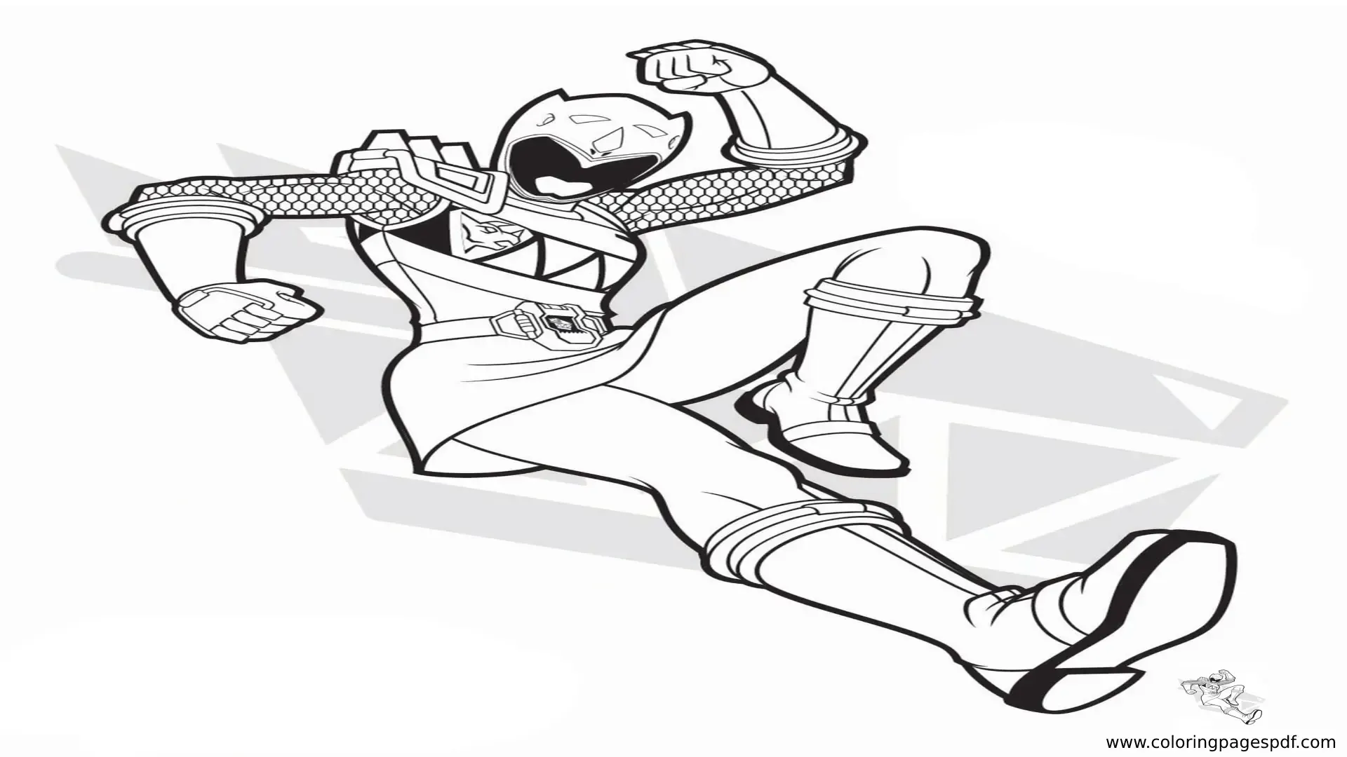 Pink Power Ranger Coloring Pages