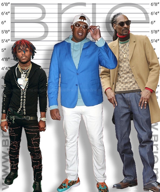 Master P height comparison with Lil Uzi Vert and Snoop Dogg