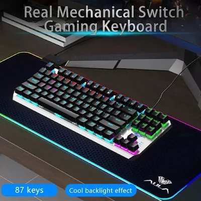 Keyboard Gaming Mechanical AULA F-2067 TKL - K-RGD Blue Switch