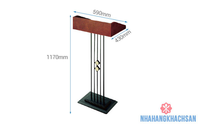 Kích thước bục sắt sơn giá rẻ PB5222