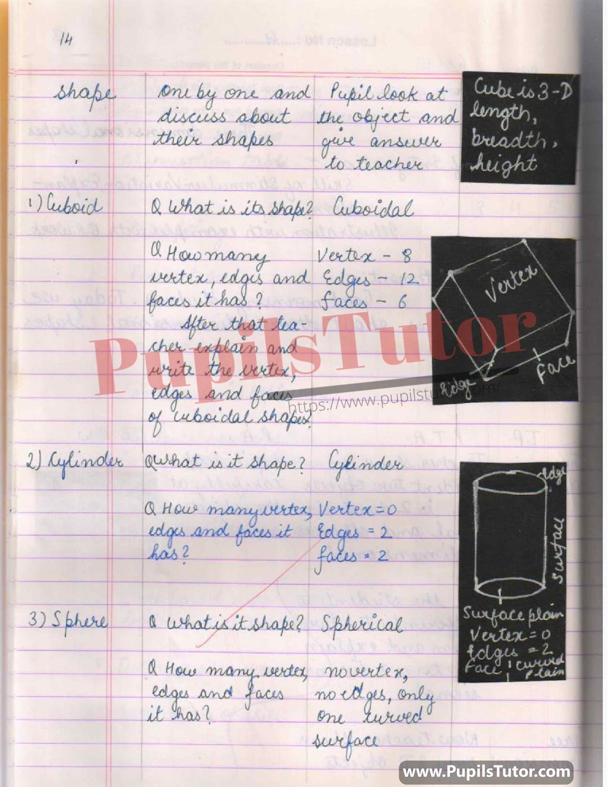 Micro Teaching Skill Of Stimulus Variation, Explanation Skill Of Microteaching , Skill Of Illustration With Examples And Skill Of Blackboard Work Three-Dimensional Shape Lesson Plan For B.Ed And Deled In English Free Download PDF And PPT (Power Point Presentation And Slides) – (Page And Image Number 2) – PupilsTutor