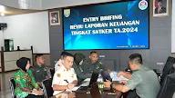 Review Laporan Keuangan Digelar di Korem 044/Gapo 