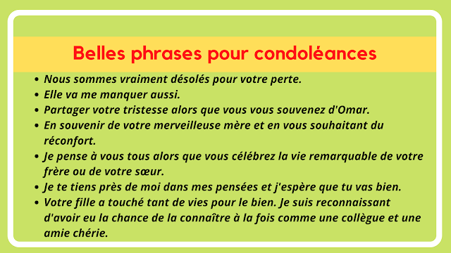 Belles phrases pour condoléances