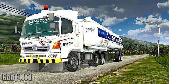 mod hino 500 dual face trailer tangki pertamina