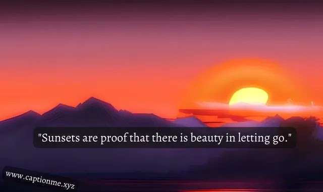 "Sunsets are proof that there is beauty in letting go."