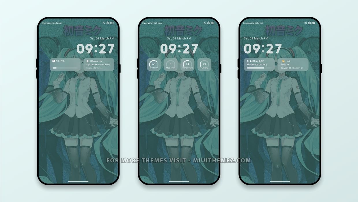 Hatsune Miku Dark MIUI and HyperOS Theme