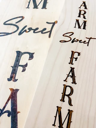 torch paste, wood sign, laser engraving, wood burning, vertical wood sign