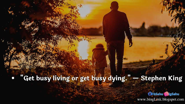 Get busy living or get busy dying. — Stephen King