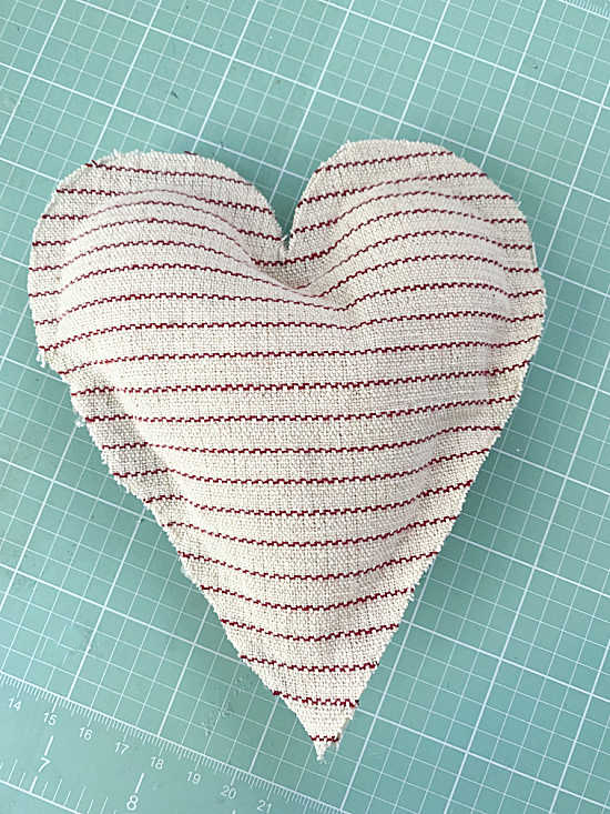 striped stuffed heart