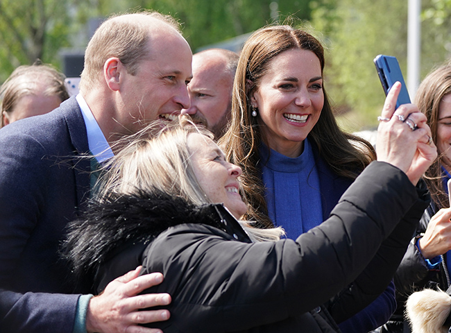 William and Kate posed for a rare selfie with a fan
