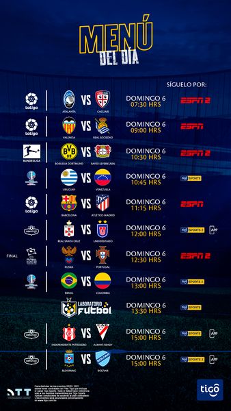 Programación Tigo Sports 6 de Febrero