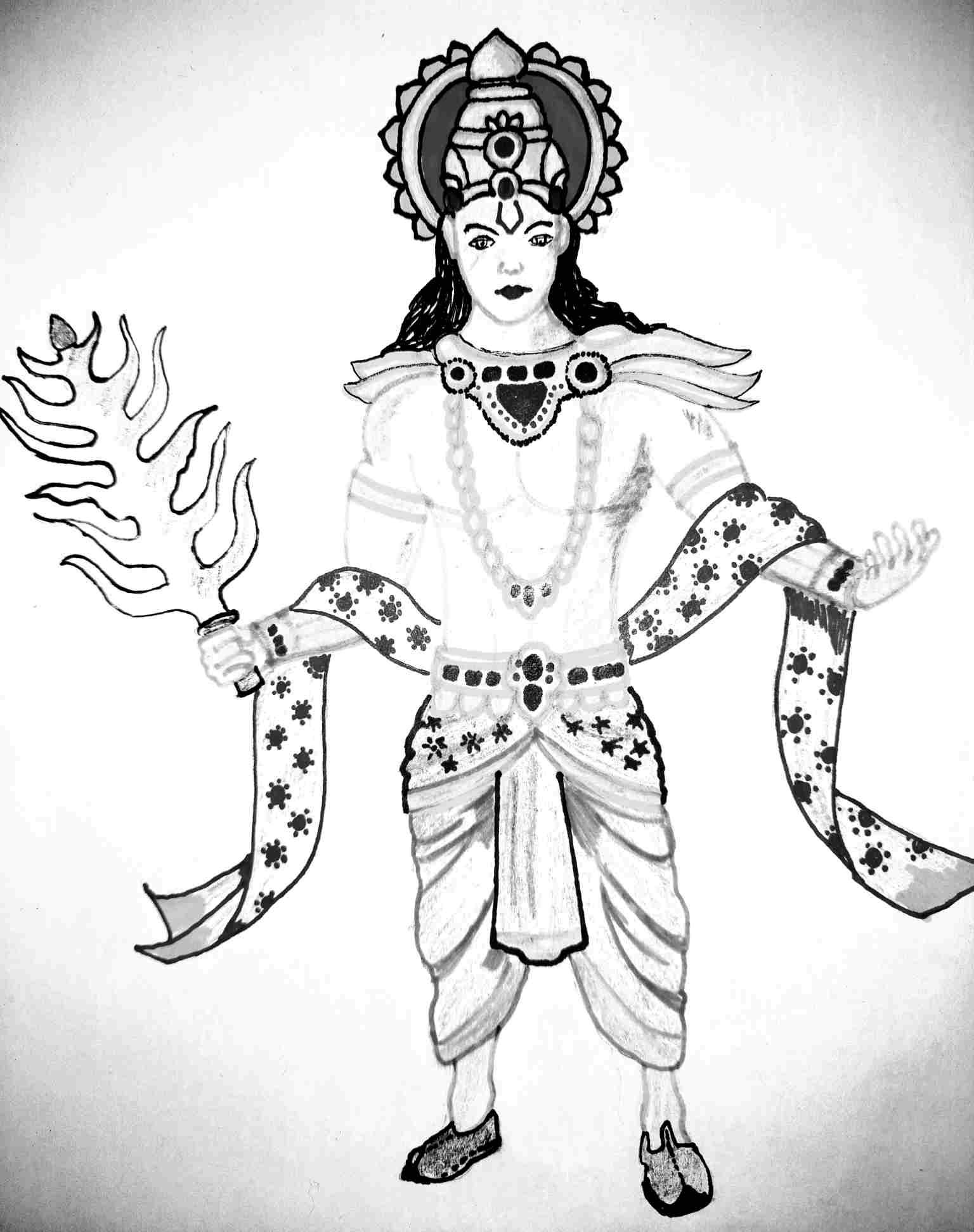 Sketch of Devraj Indra