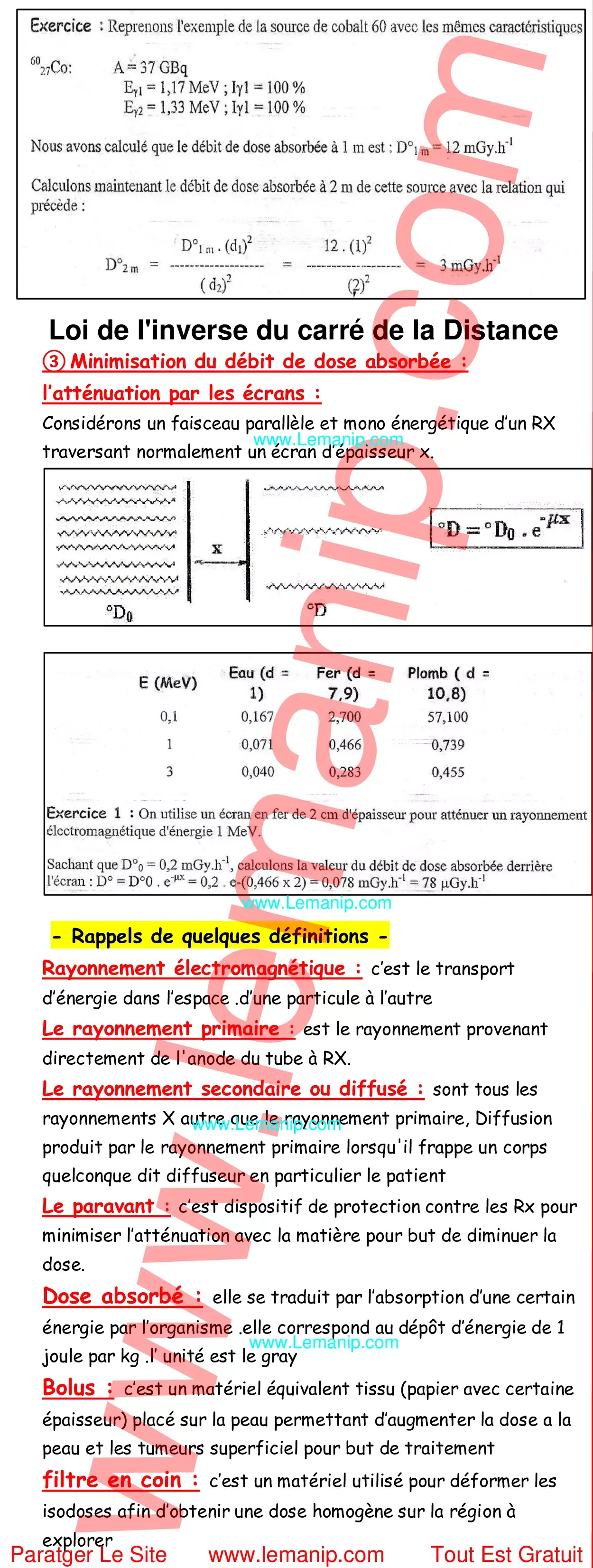 Résumé Cours Du Module Dosimetrie 3