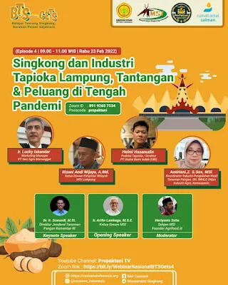 Webinar Singkong dan Industri Tapioka Lampung, Tantangan dan Peluang di Tengah Pandemi
