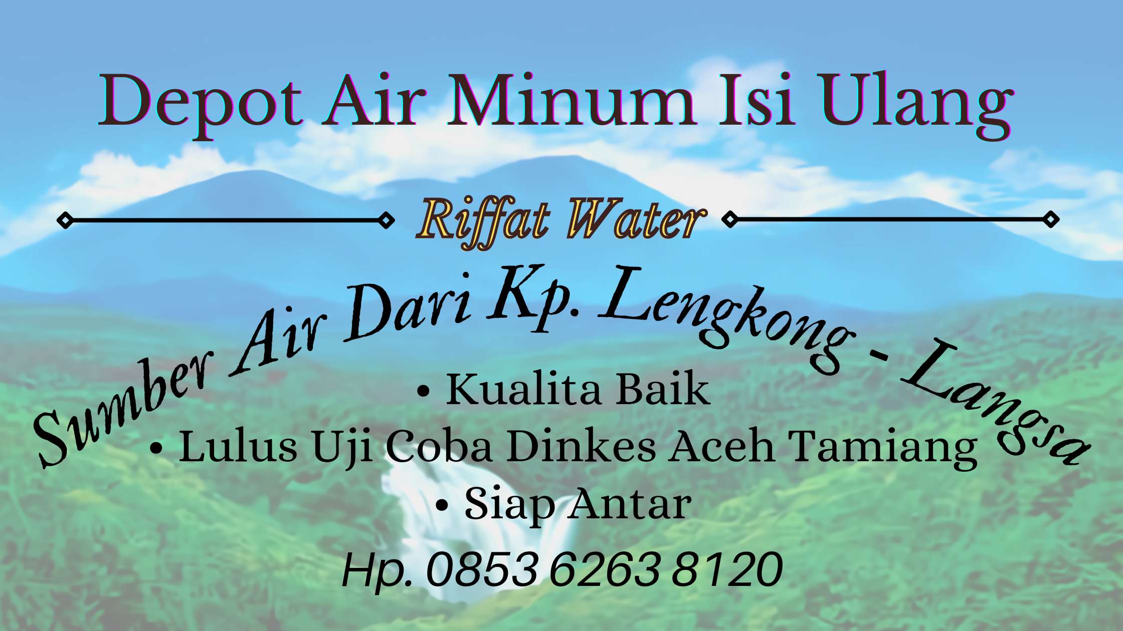 kami siap mengatar air minum anda langsung kerumah