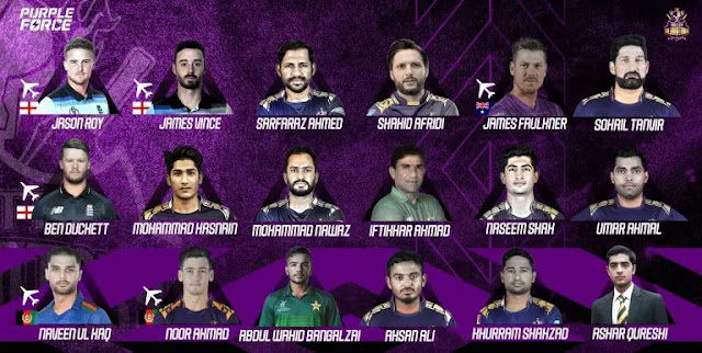 Quetta Gladiators Squad PSL 2022 Quetta Gladiators Team Players