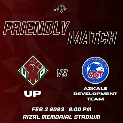 Pertandingan Persahabatan 3 Feb – UP vs Tim Pengembang Azkals