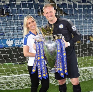 Stine Gyldenbrand with her husband Kasper Schmeichel