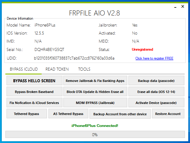 Frpfile AIO icloud bypass update v2.8