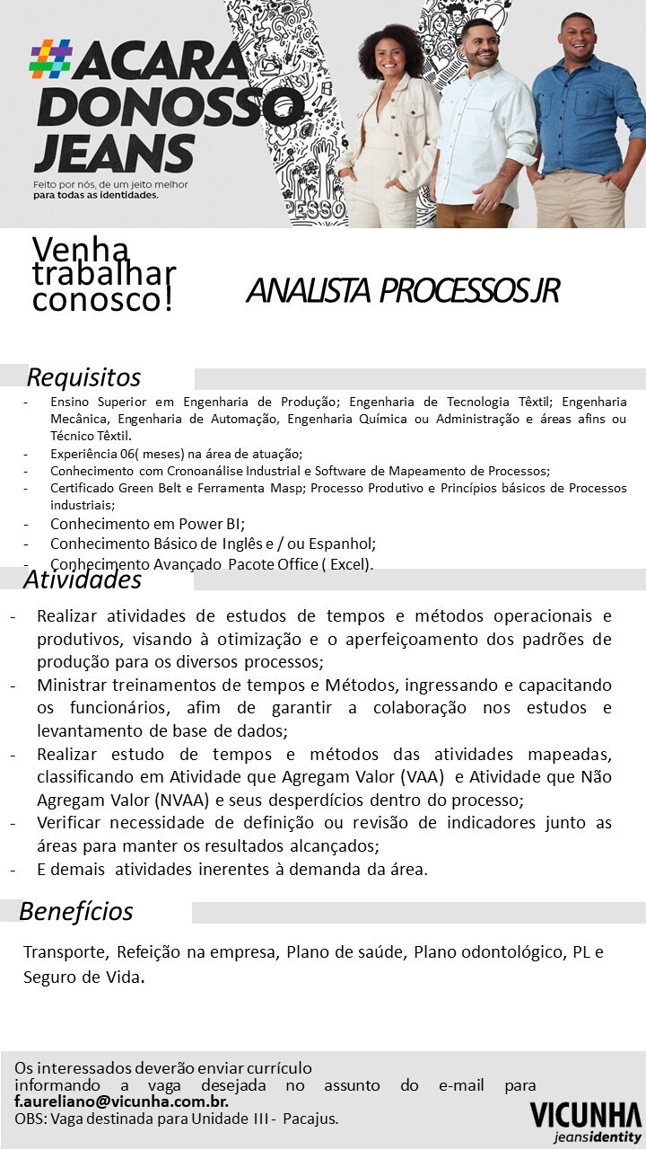 ANALISTA PROCESSOS JR