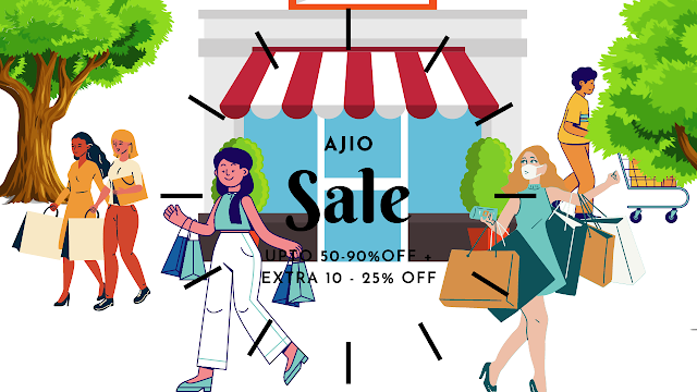 Save up to 50 - 90% on your favorite stuff + extra 10-25% off from Ajio store | Ajio Coupon code |