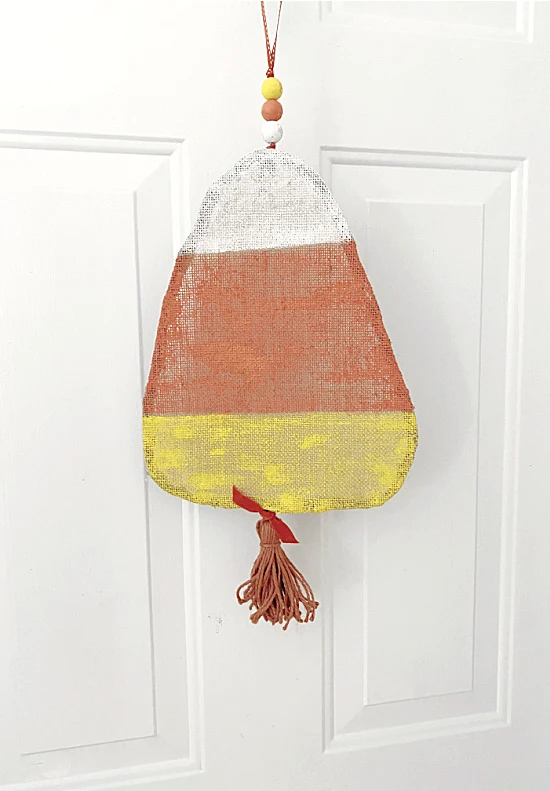 hanging candy corn decor