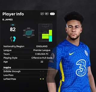 eFootball PES 2021 Recce James Face