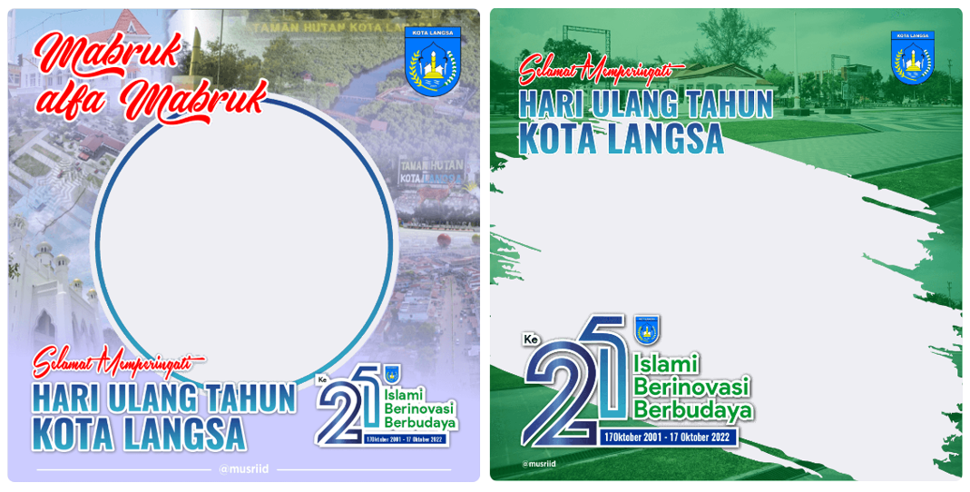 Twibbon HUT Kota Langsa ke-21 Tahun 2022