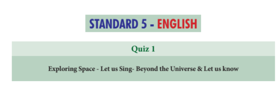 5th English Basic Quiz Answer key