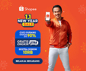 Shopee 1.1 Year SALE Cuci Gudang Diskon Hingga 90% & Gratis Ongkir Ekstra & Diskon 10 Ribu