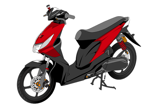 gambar ilustrasi sepeda motor matic