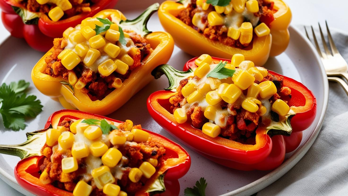 Corn Stuffed Bell Pepper Recipe 