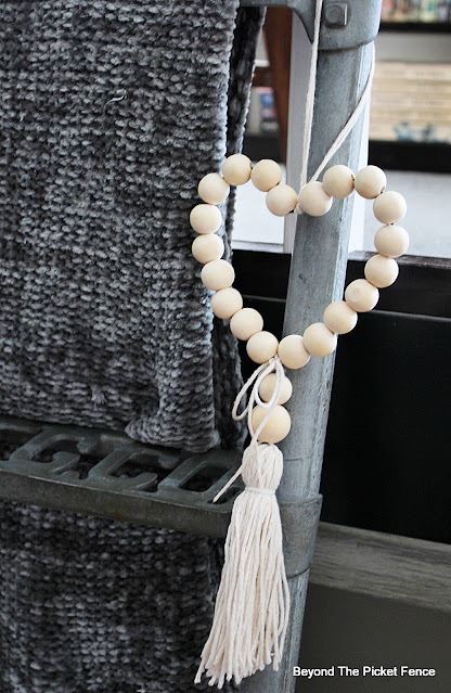 DIY Wood Bead Heart Tassel