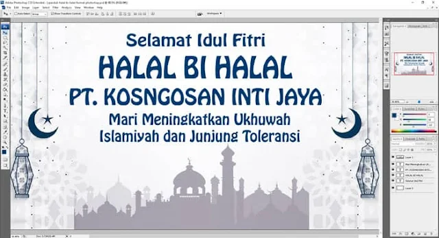 contoh banner halal bi halal photoshop