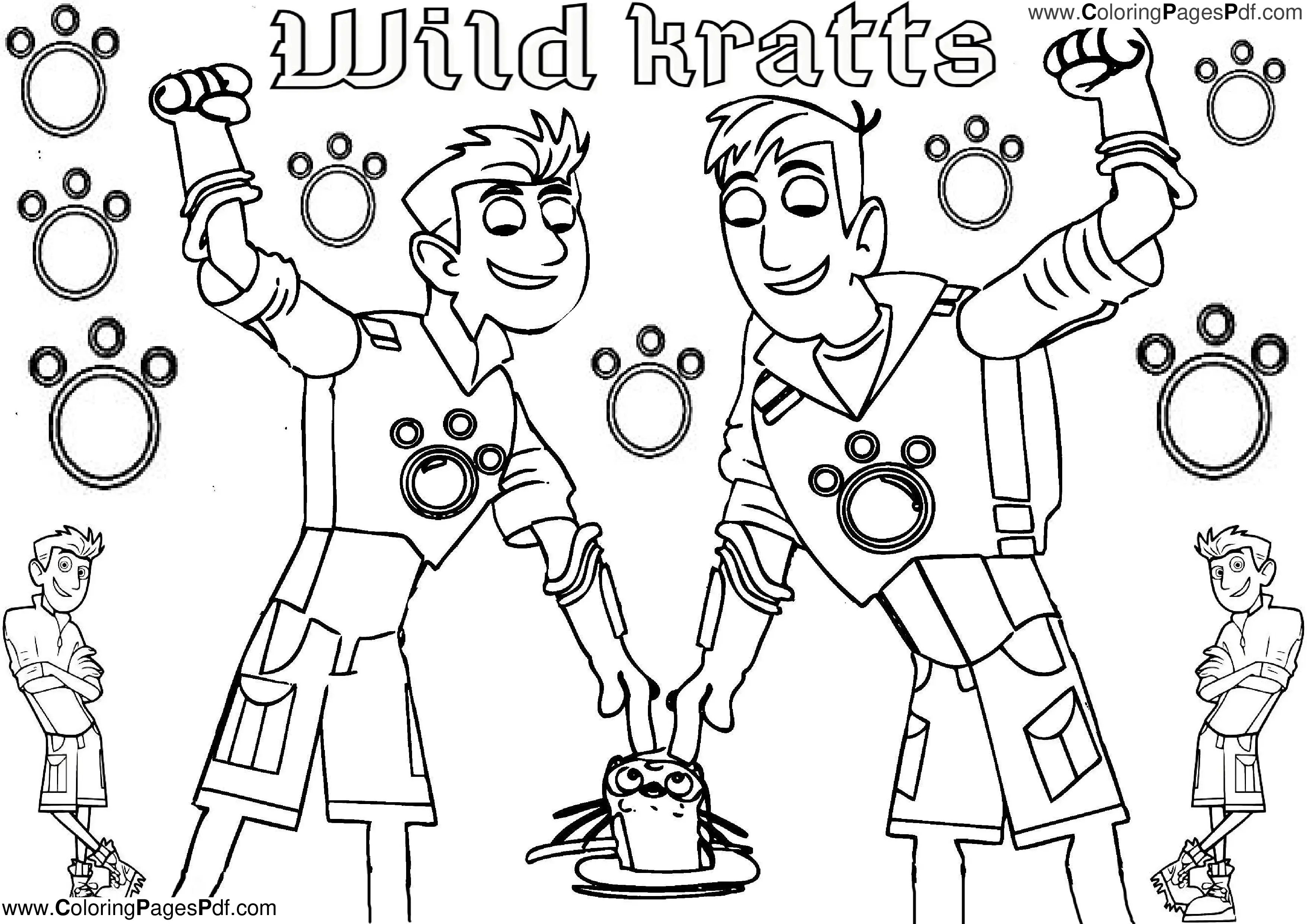 New Wild kratts coloring pages