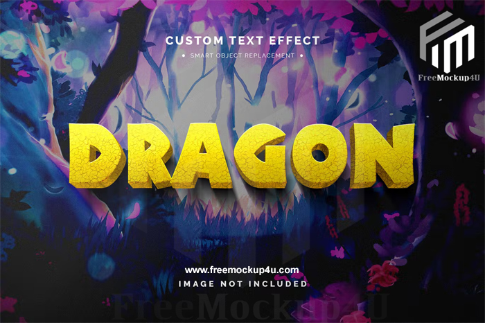 Magical 3D Text Effect Mockup Psd Template