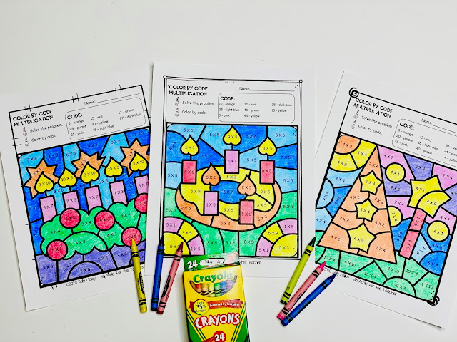 St. Lucia's Day Color By Number Worksheets Multiplication